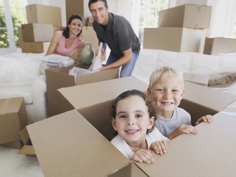 Van loading service with items prepared for transport