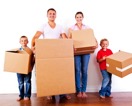 Careful loading of furniture into a moving van in South Kensington