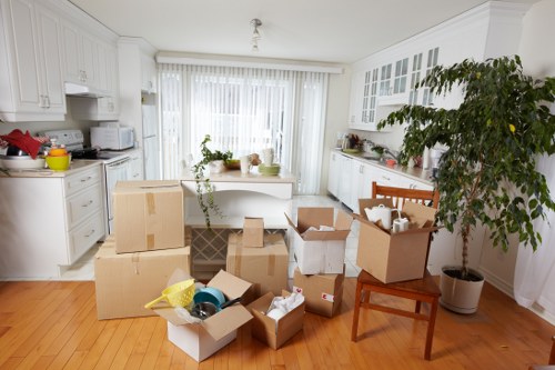 Local removal company preparing for loading in South Kensington with access considerations