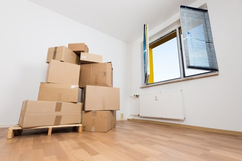 Furniture and boxes loaded into a van for a South Kensington relocation