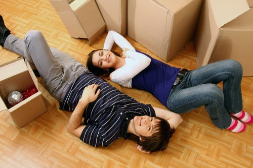 Careful packing materials and organized boxes used for South Kensington relocation